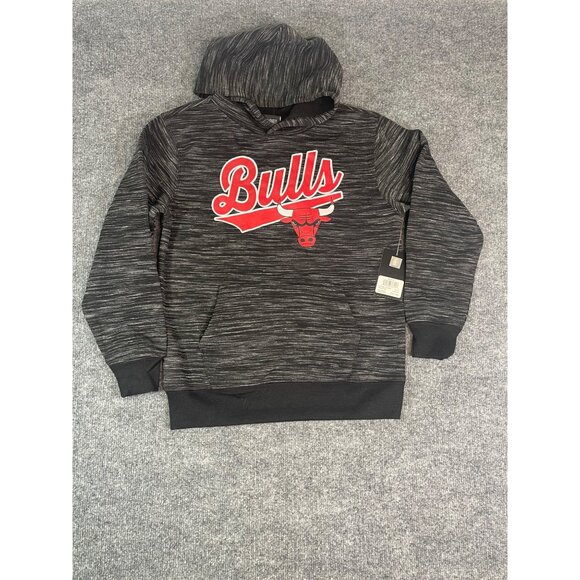 NBA Chicago Bulls youth size medium hoodie black and grey NWT - Picture 8 of 11